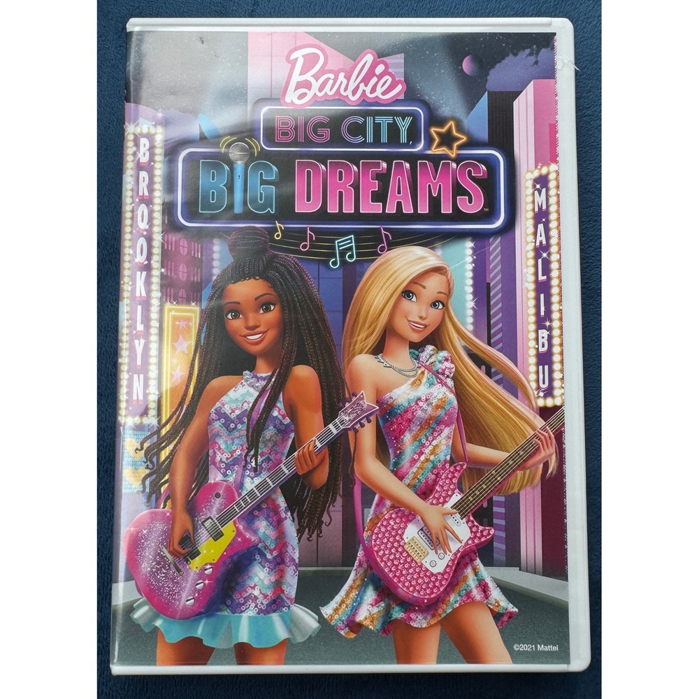 Barbie Big City Big Dreams DVD 2021 Mattel Musical Movie Sing-Along Kids Film